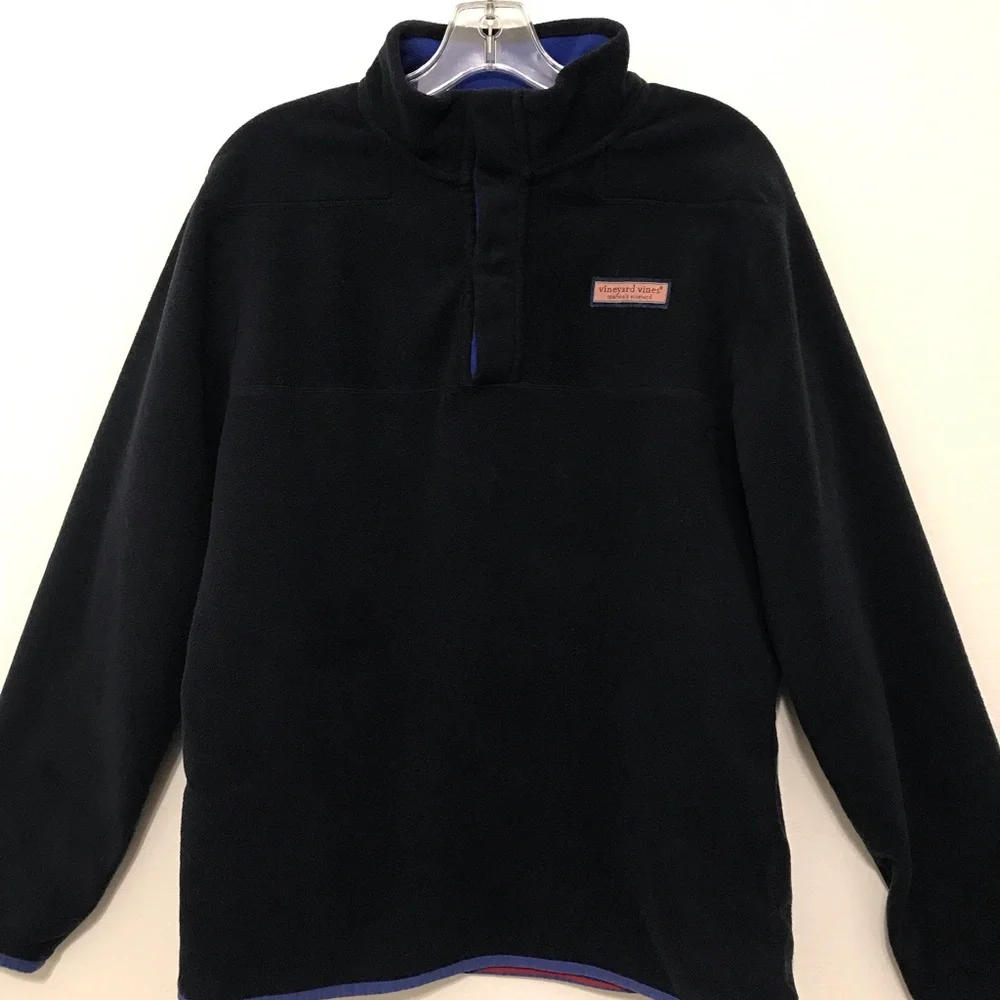 Vineyards vines navy pullover fleece top men size medium - Picture 2 of 9